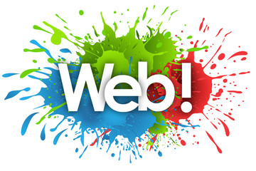 Wall Mural - web word in splash’s background