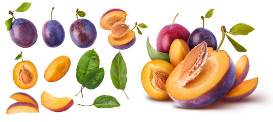 Wall Mural - Creative image with fresh plum