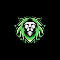 Poster - lion logo design vector illustration template ready to use