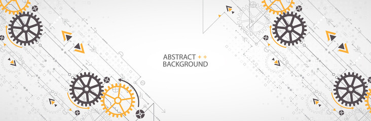 Vector illustration, Hi-tech digital technology and engineering theme