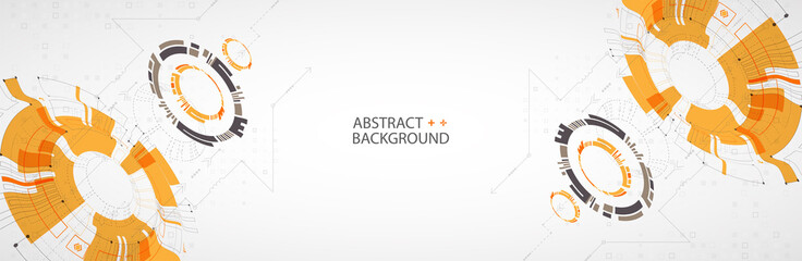 Vector illustration, Hi-tech digital technology and engineering theme
