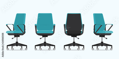 Office Chair Front And Side View