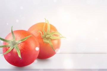 Poster - Two tomato vegetable isolated on white background cutout