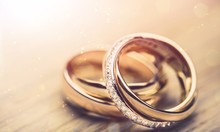 Engagement Rings On Background Close Up