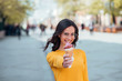 © bnenin - Student girl with ice cream cone outdoors.