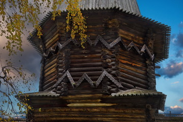 Wall Mural - Russia. Karelia. Architectural fragments of wooden Orthodox Church