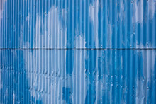 Painted Blue Warehouse Wall