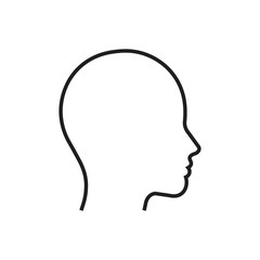 head line silhouette. profile contour. vector illustration.