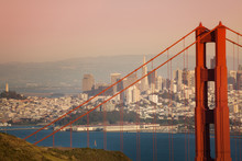 San Francisco Cityscape With Golden Gate Bridge