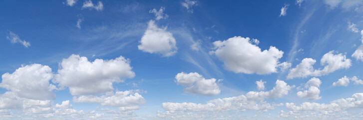 panorama - blue sky and white clouds