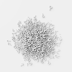 Fototapete - Infinite question marks, business concepts; original 3d rendering