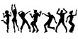 © studiostoks - silhouettes collection set. young people dancing. men women boys girls