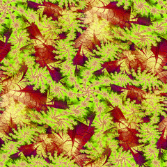 Fototapete - Seamless abstract pattern. Fractal abstract blue flowers snowflakes