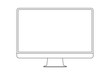 © lembergvector - Monitor line icon. Display outline stroke vector illustration.