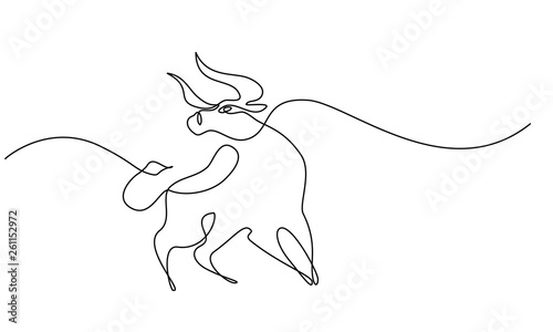 Continuous One Line Drawing Bull Cow Icon Buy This Stock Vector And Explore Similar Vectors At Adobe Stock Adobe Stock