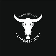 Cow Girl Logo Line Art Design