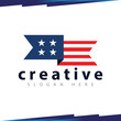 Flag Campaign logo vector template
