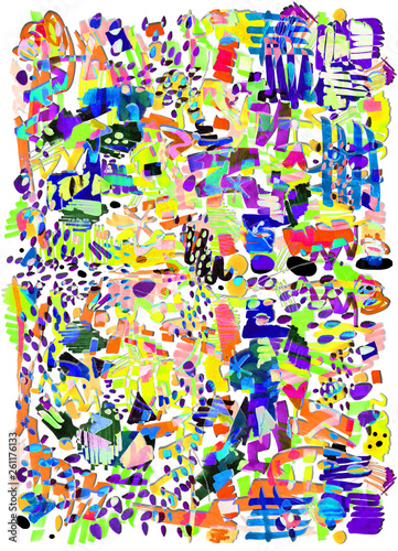 Modern Multicolor Futuristic Pop Art Pattern Bright Color