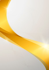 Gold wave abstract background illustration