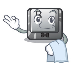 Sticker - Waiter button B on a mascot keyboard