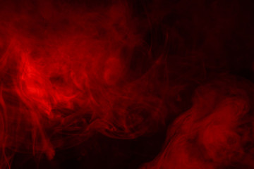 Leinwandbilder - Red smoke on black