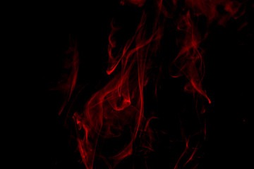 Leinwandbilder - Red steam on black