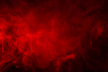 Wall Mural - Red smoke on black background