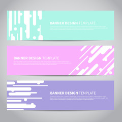 Wall Mural - banners vector design or headers web template with abstract geometric trendy background