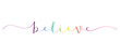 © HowLettery Studio - BELIEVE brush calligraphy banner