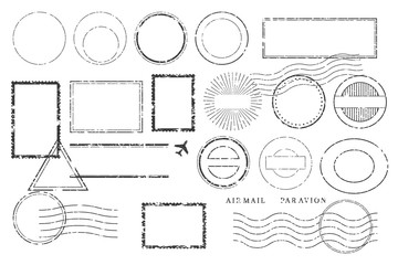 Postcard stamps and marks. Postage cancellation and shipping labeling.