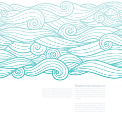 Waves pattern design with copy space