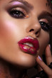 © korabkova1 - Fashion model with bright makeup and colorful glitter