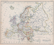 Vintage Map Of Europe 4 Free Stock Photo - Public Domain Pictures
