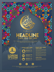 Ramadan Kareem poster, brochure template and other users, islamic banner background