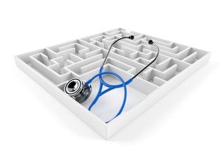 Poster - Stethoscope inside maze