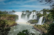 The biggest waterfall in Brazil and Argentina. Foz do Iquasu. Puerto Iguaz
