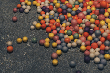 Poster - Colorful bright background, multi-colored balls