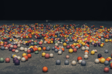 Poster - Colorful bright background, multi-colored balls