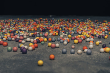 Poster - Colorful bright background, multi-colored balls