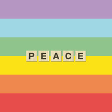 Tolerance And Peace Raimbow Flag.