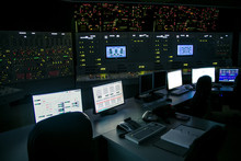 Lock Control Panel Of Nuclear Power Plant Operates On A Backup Power Supply During An Accident Simulation