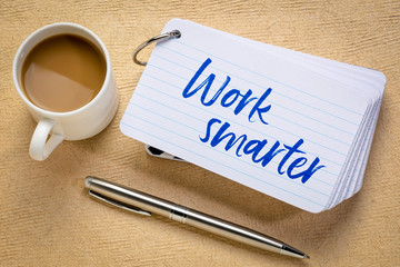 Wall Mural - work smarter reminder