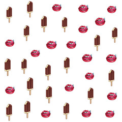 Poster - ice lolly and sexy lips