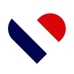 Sticker - France Flag Heart Love Country National World Symbol