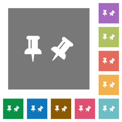 Sticker - Toggle pin square flat icons