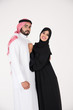 © Mahmoud Rahall - Arab couple standing on white background