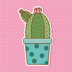 Poster - cactus icon cartoon