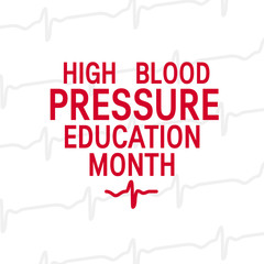 Wall Mural - Blood pressure month concept in flat style