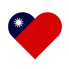 Sticker - Tawian Flag Heart