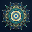 Arabic floral and geometric pattern moroccoan ornament for background
